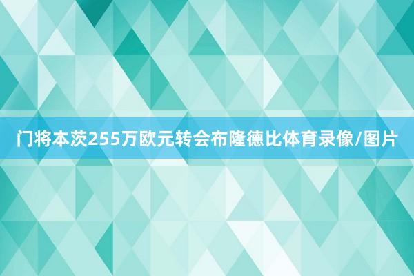 门将本茨255万欧元转会布隆德比体育录像/图片