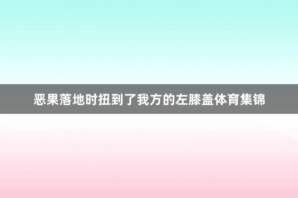 恶果落地时扭到了我方的左膝盖体育集锦