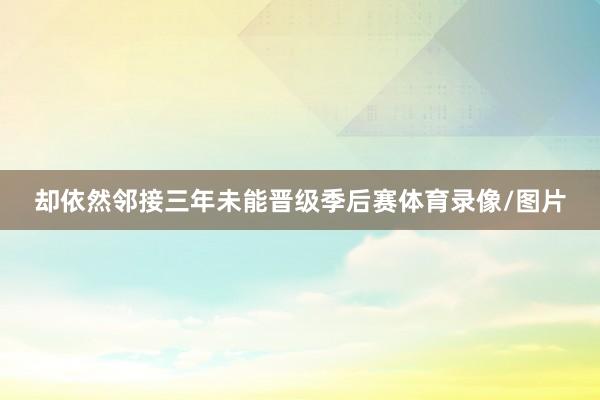 却依然邻接三年未能晋级季后赛体育录像/图片